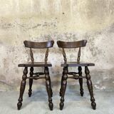 Pair of vintage Basque chairs