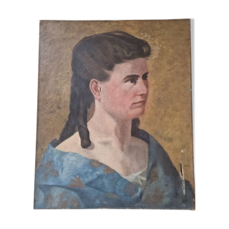 Portrait à l'huile, XIXème