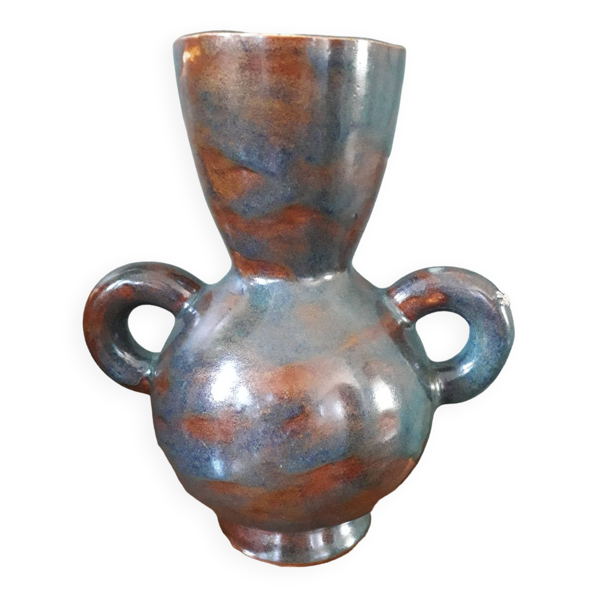 Vase vintage très original en forme d'amphore