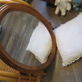 Mirror oval wood molding