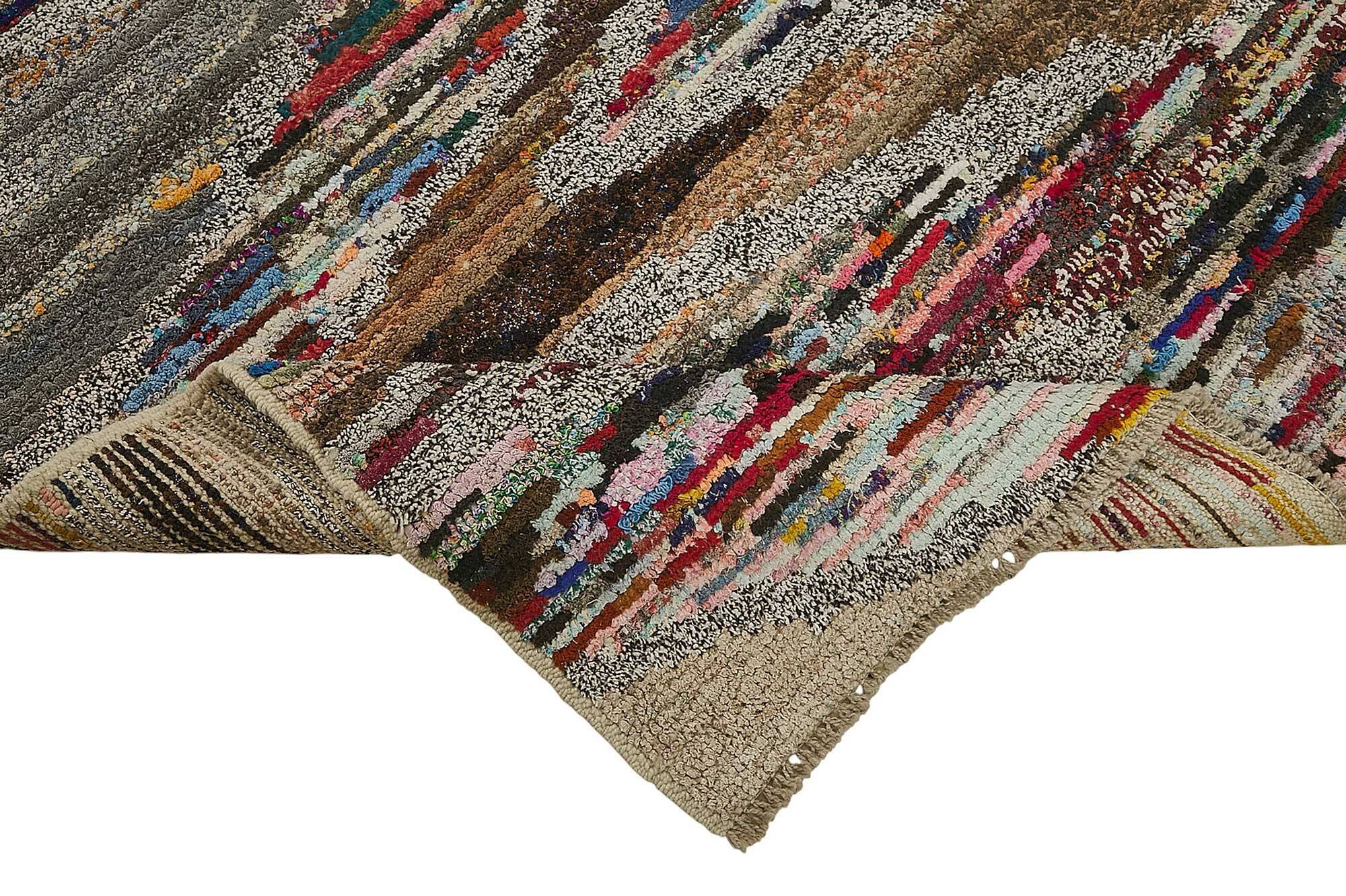 Tapis boho recyclé turc fait main 178 cm x 257 cm