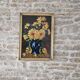 Tableau Huile sur Isorel - Bouquet aux fleurs jaunes Signé Rervillard