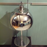 Chrome metal mushroom lamp