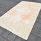 Tapis Oushak Vintage, Laine Turque Pêche & Ivoire, 179x294 Cm