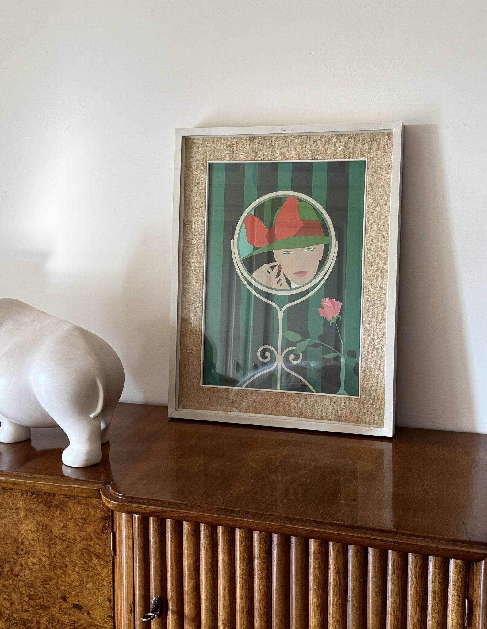Amleto Dalla Costa, original serigraph framed, Milan Italy 1980s