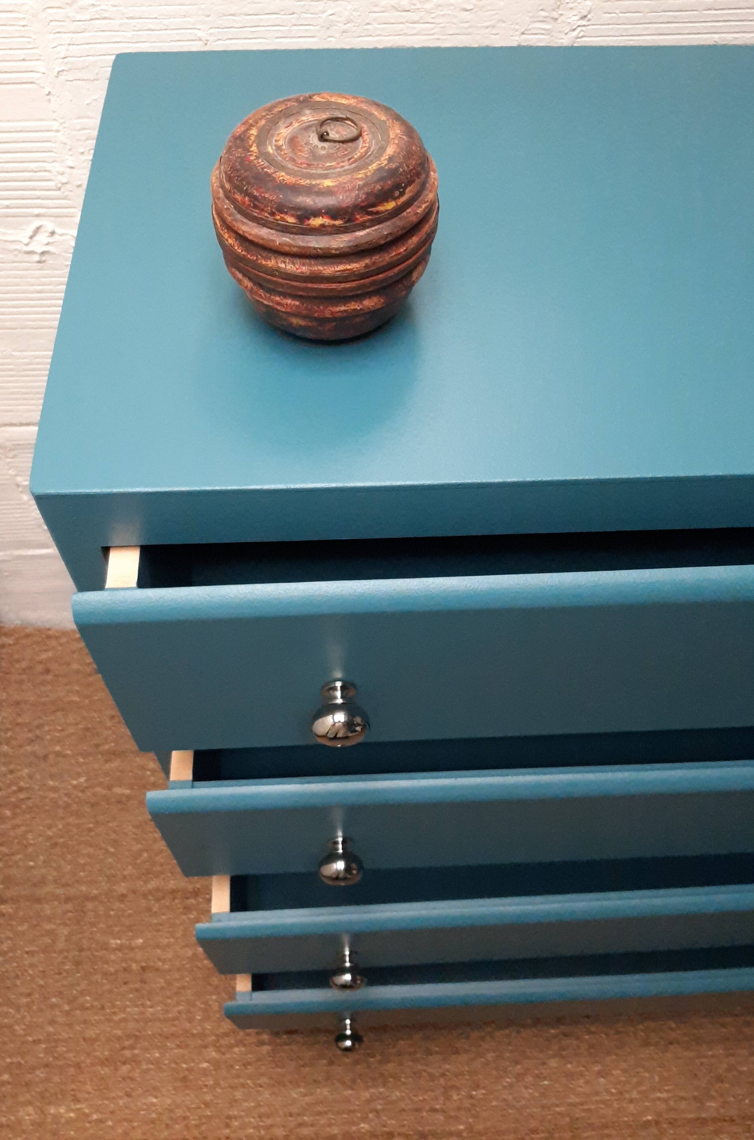 Vintage 30s dresser peacock blue