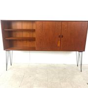 Mid-century teak highboard by Oswald Vermaercke, 1950s