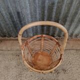 Vintage rattan wicker basket