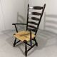 Rustic brutalist high ladder back arm chair 1960’s