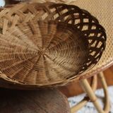 Vintage twisted wicker basket