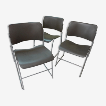 3 chaises Design D. ROWLAND 1964 HOWE 40-4