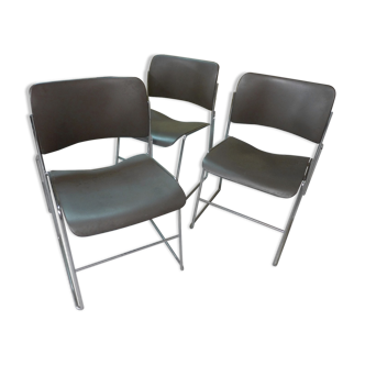 3 chaises Design D. ROWLAND 1964 HOWE 40-4