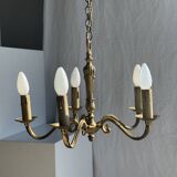Lustre classique doré à 5 bras de lumière D:40cm
