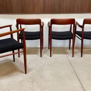 Danish teak model 56 chairs by Niels O. Møller for J.L. Møllers, 1954, set of 4