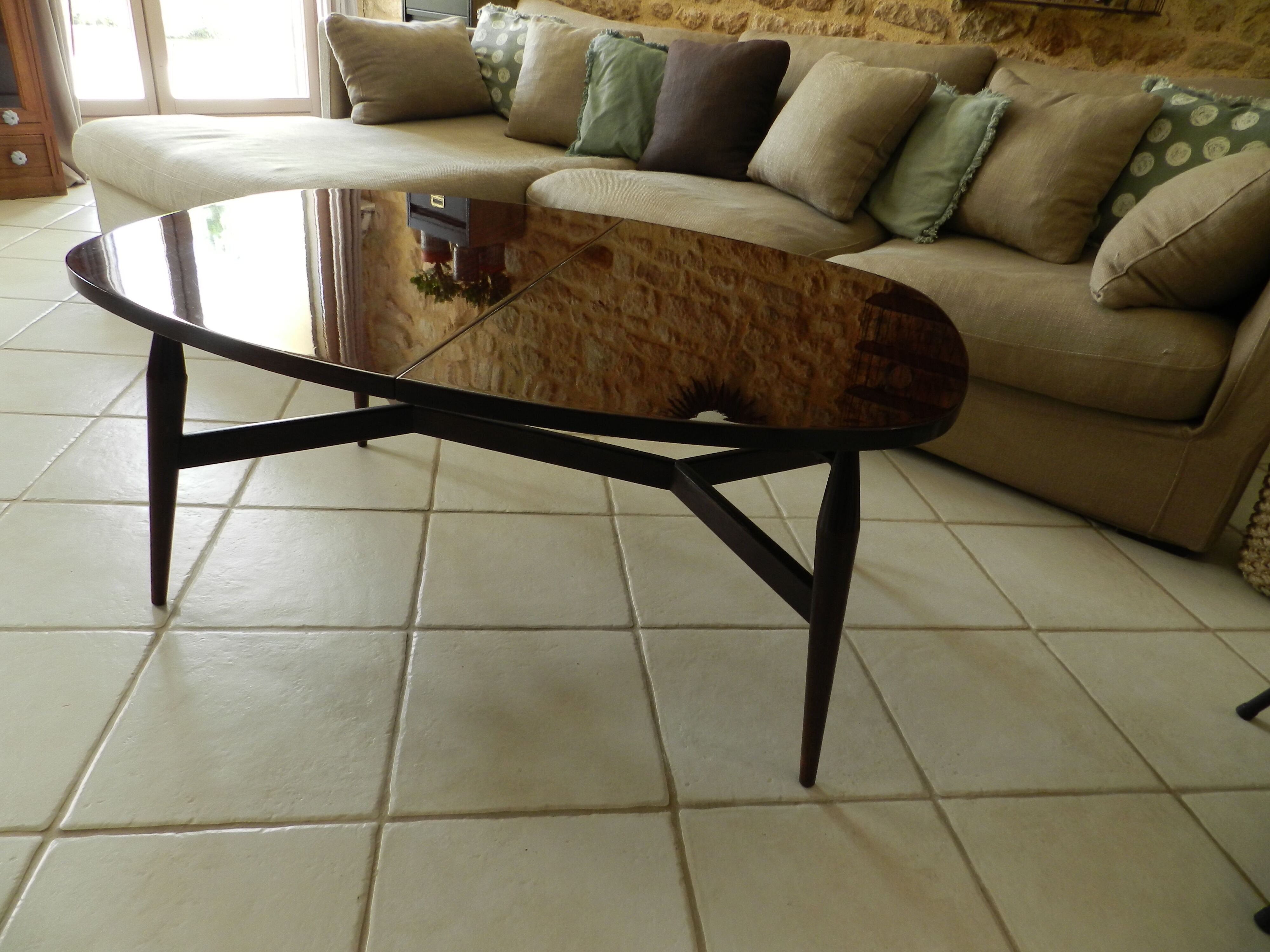 Scandinavian table adjustable and retractable Smørrebrød