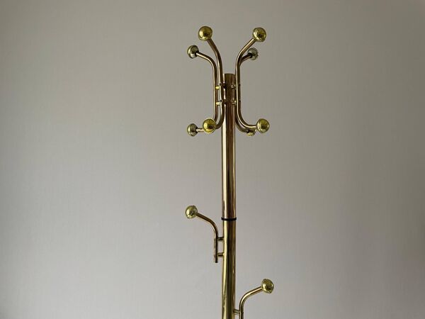 Porte-manteau sur pied en plexiglas avec base en marbre, années 1960, Allemagne