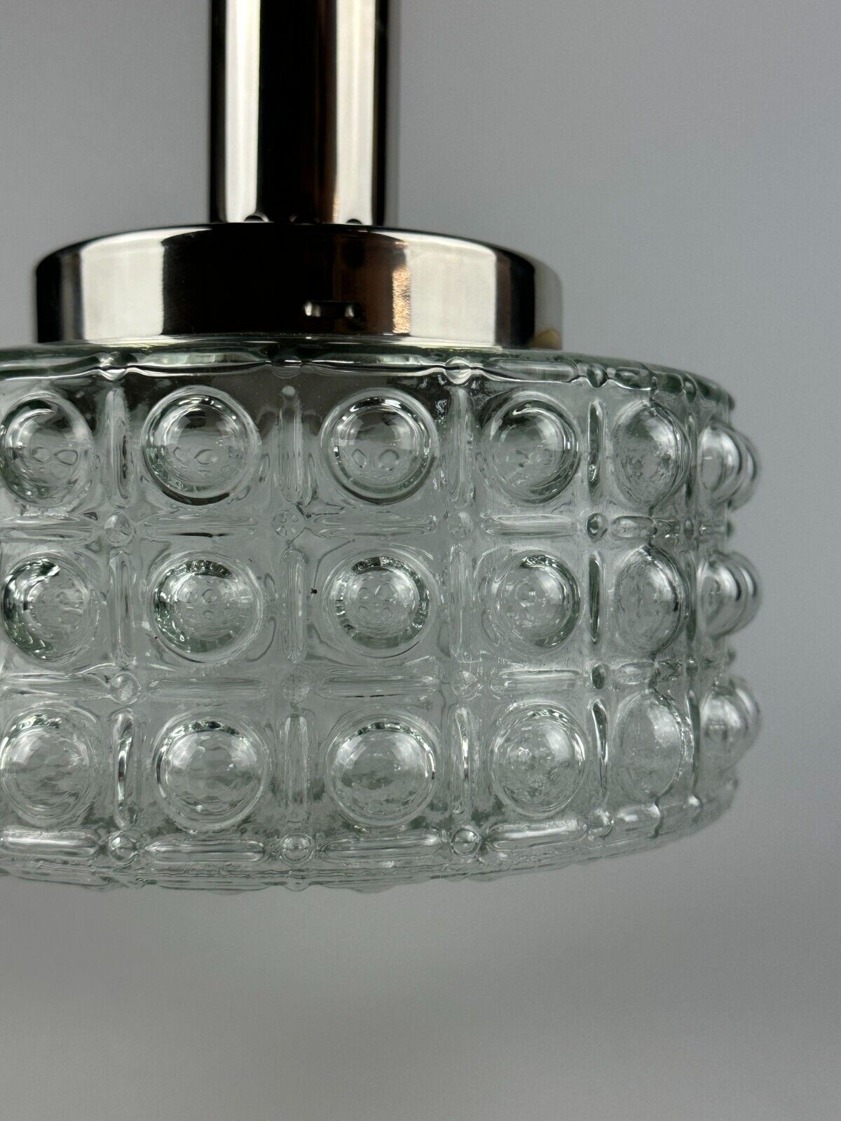 60s 70s VEB hanging lamp ceiling lamp bubble chrome glass space age design