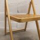 Paire de chaises pliantes Ikea 1970 couleur miel