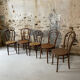 Lot de 5 chaises bistrot bois courbé cannage