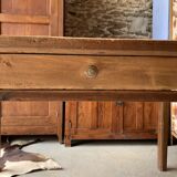 Old rectangular table - 1M40 - 2 drawers