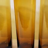 6 glasses amber glass