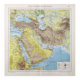 Vintage Western Asia map 43x43cm from 1950