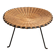 Small vintage tripod stool in woven rattan and black metal, dating from the 1970s.
