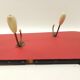 Vintage coat rack 4 hooks and 1 mirror