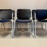 Set of 6 "GIANCARLO PIRETTI" chairs.