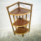 Rattan corner shelf