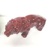 Red earthenware Lion Art Deco 1930
