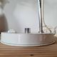 Small vintage Space Age desk lamp in white metal, 1970s design.