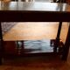 Console empire mahogany and marble tray