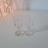Verres à liqueur anciens soufflés à la bouche