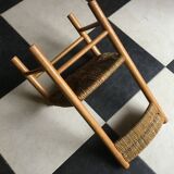 Wooden and straw doll chair child chair