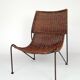 Pair of "Mombasa" rattan and steel armchairs by Pier One