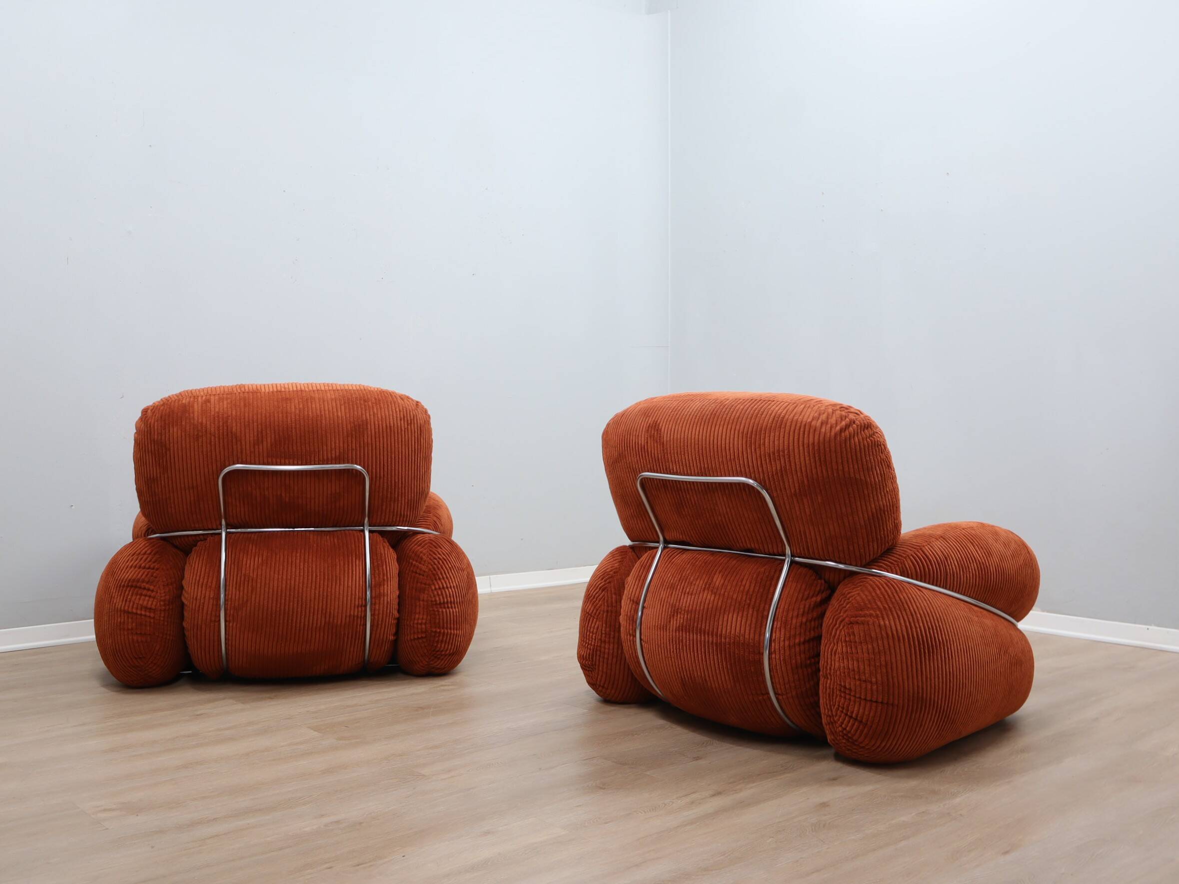 Pair of vintage armchairs by Adriano Piazzesi 1970s
