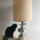 Matte metal and chrome lamp from the 1970s