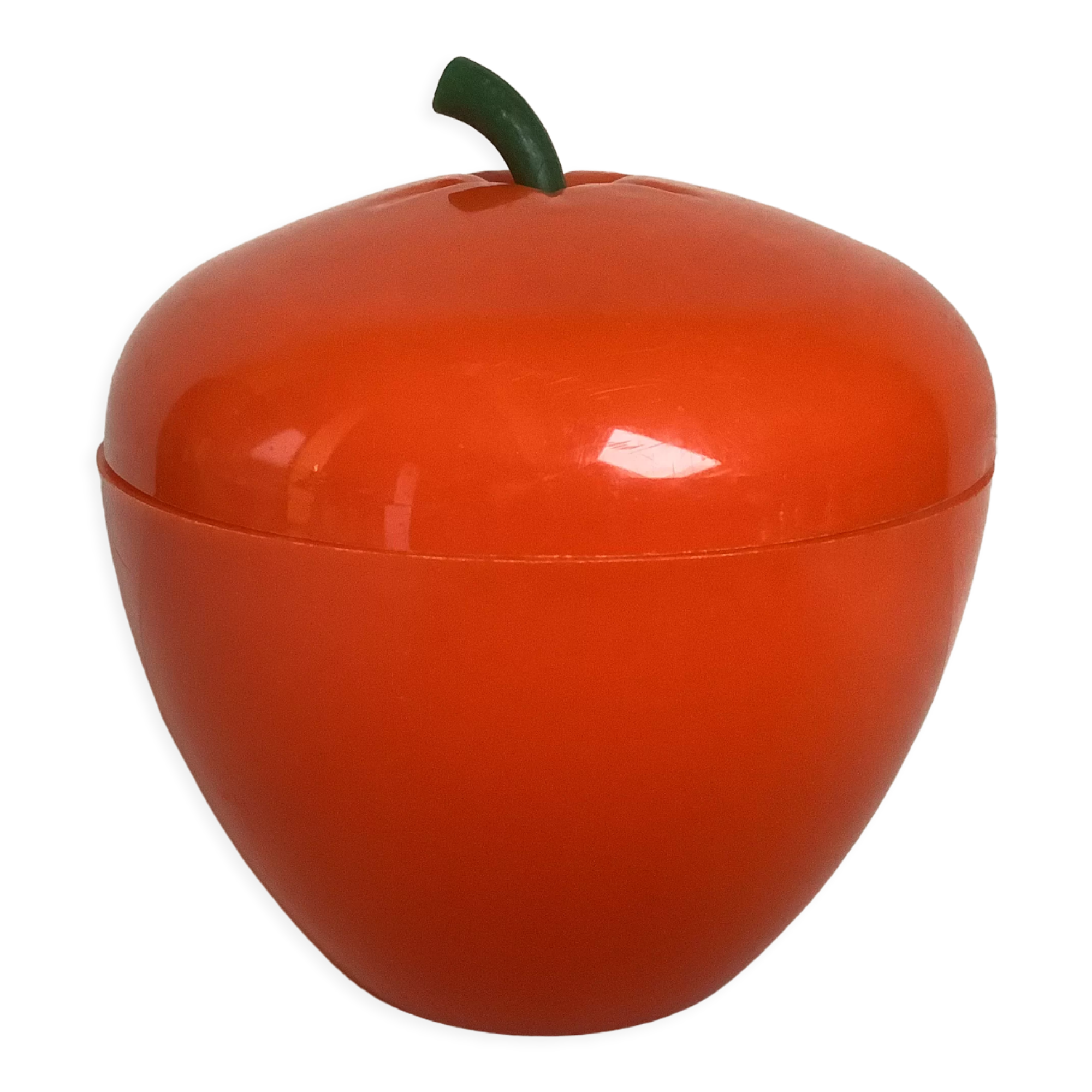 Vintage plastic orange apple ice bucket