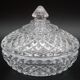 Vintage diamond Arques crystal sugar bowl
