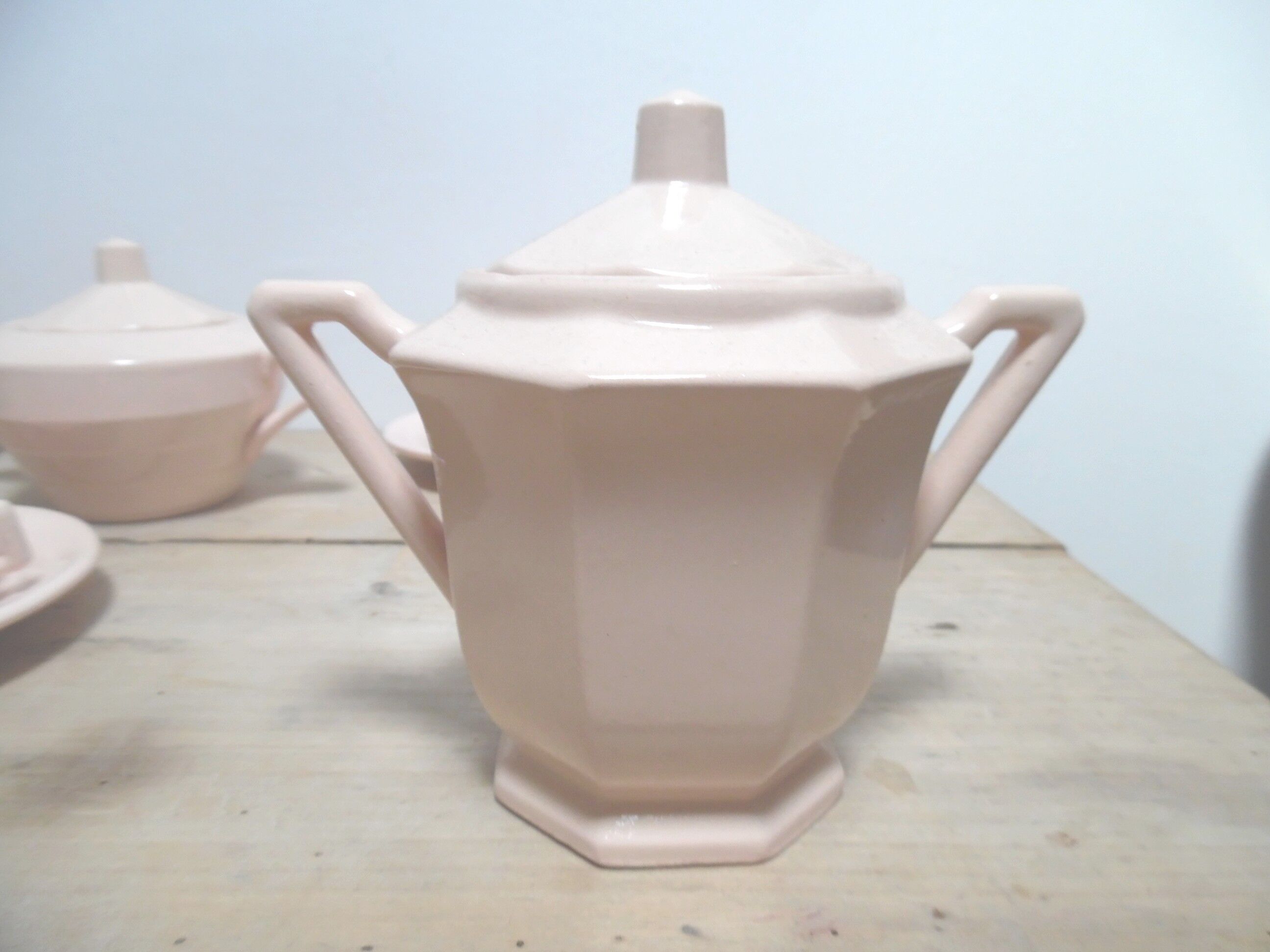 Coffee set in ceramic digoin sarreguemine