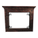 Art deco fireplace in carved solid teak and wrought iron, 1920
