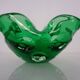 Green Sommerso Murano Glass Ashtray, Italy, 1960s