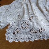 Antique handmade crochet bedspread