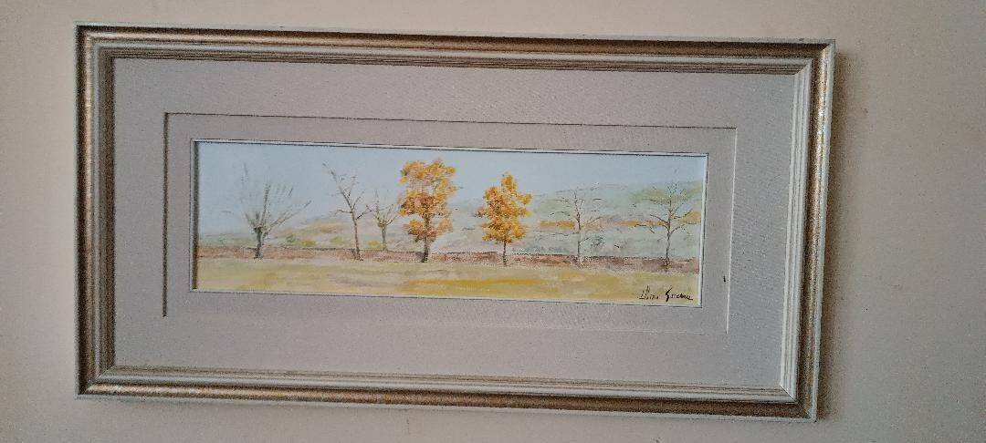 Landscape painting oil on panel