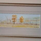 Landscape painting oil on panel