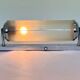 Chrome Bauhaus flush mount/ceiling light or Wall Lamp, 1940s - Czechoslovakia