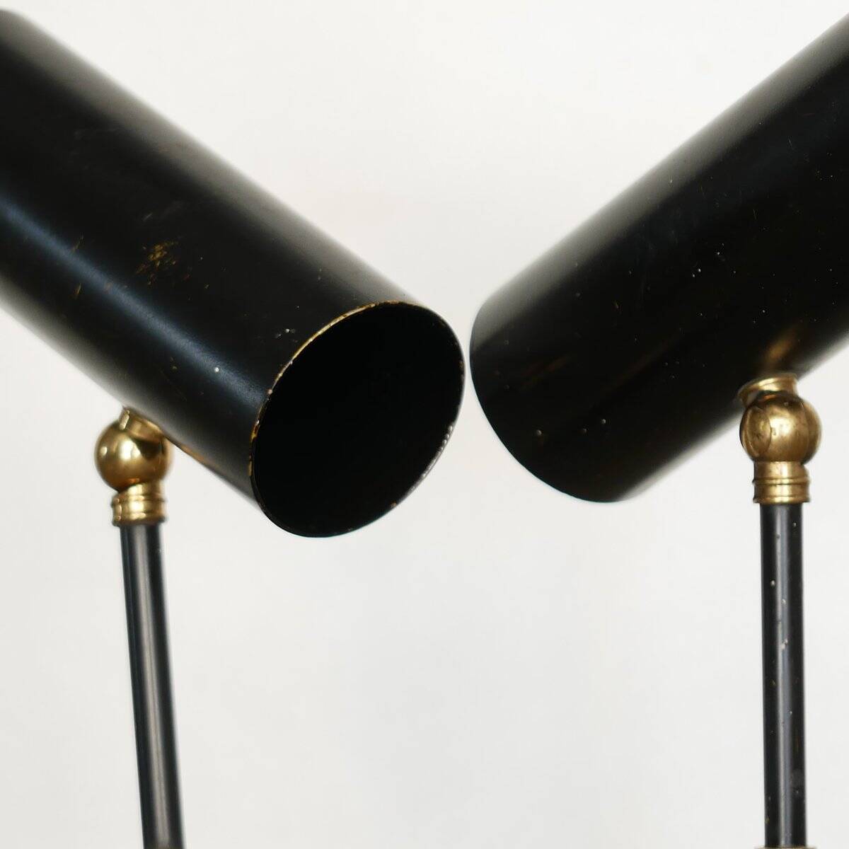 2 appliques dans le goût de Gino Sarfatti pour Arteluce, années 50