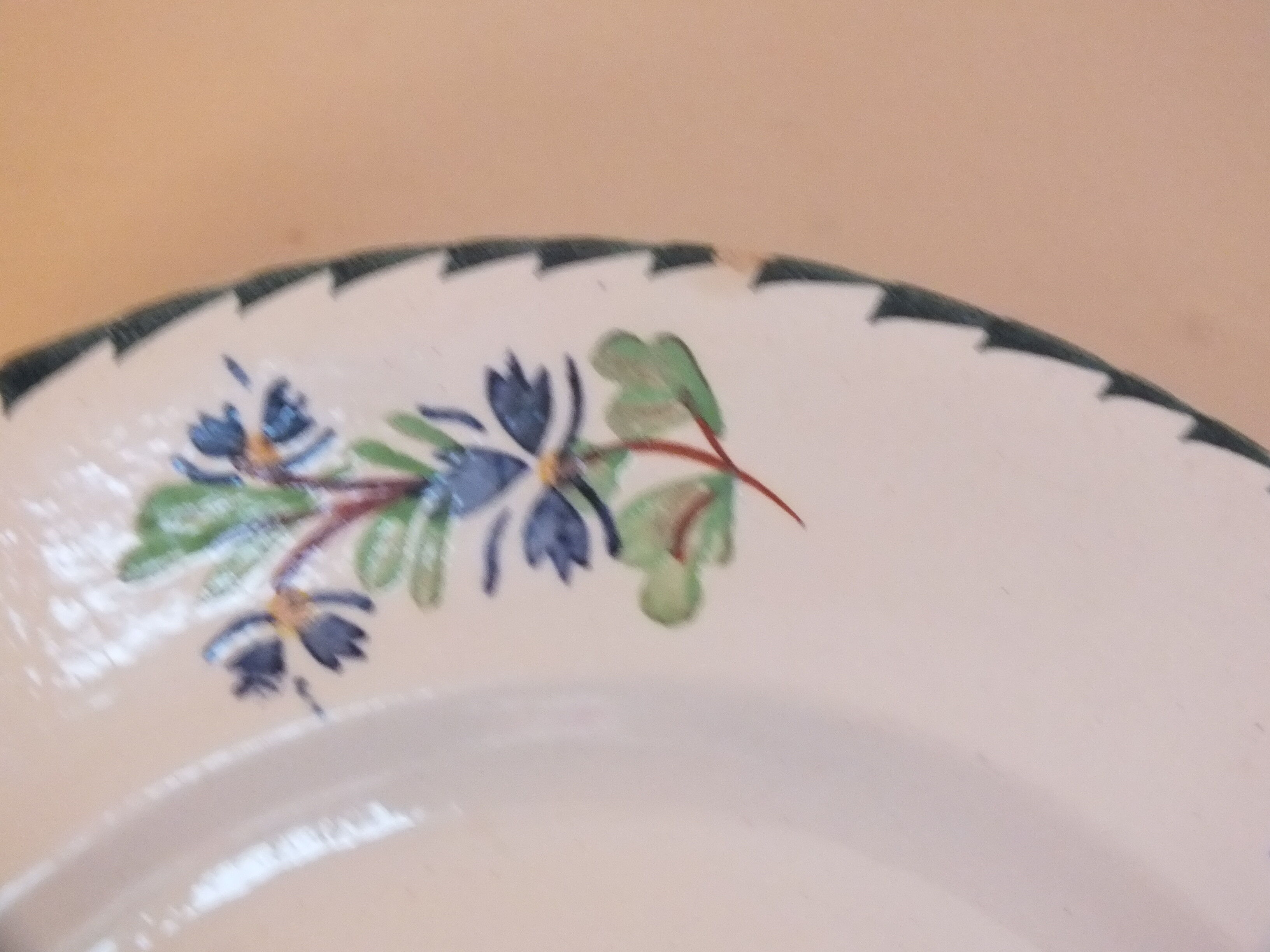 10 flat plates in Iron earth blueberry décor