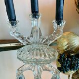 3-spoke glass candle holder